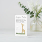 Carte D'accompagnement Cute Giraffe Script Diaper Baby shower de raffe (Debout devant)