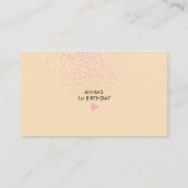 Carte D'accompagnement Cute Girly Pastel rose Demande de livre Baby Bunny (Dos)