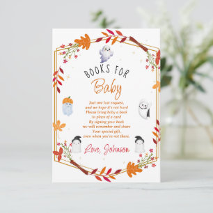 Carte D'accompagnement Cute Halloween Ghosts livres pour baby shower