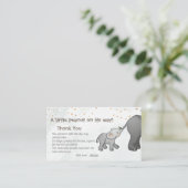 Carte D'accompagnement Cute Hand Drawn Elephant Little Peanut Thank You (Debout devant)