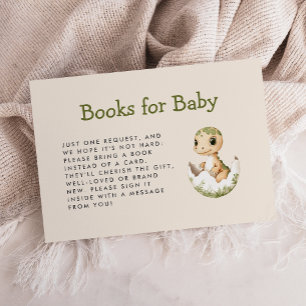 Carte D'accompagnement Cute Hatching Dinosaur Baby showers Livres