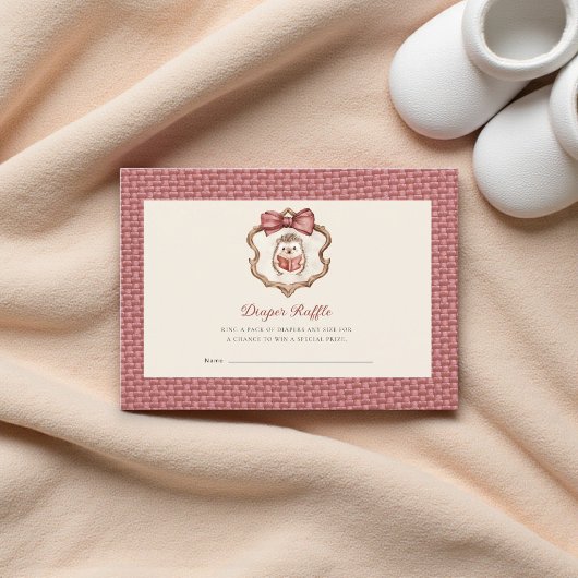 Carte D'accompagnement Cute Hedgehog Baby Shower Diaper Raffle 