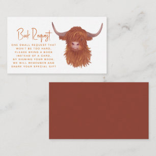 Carte D'accompagnement Cute Highland Vache Demande de Baby shower