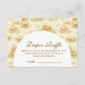 Carte D'accompagnement Cute Jungle Safari Diapper Raffle (Devant)