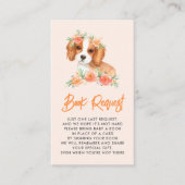 Carte D'accompagnement Cute King Charles Spaniel Peach Baby Book Demande (Devant)