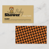 Carte D'accompagnement Cute Lion Cub, Baby shower Déchets Raffle (Devant / Derrière)
