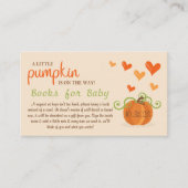 Carte D'accompagnement Cute Little Pumpkin Baby Shower Book Request (Devant)