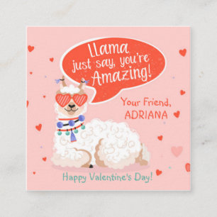 Carte D'accompagnement Cute Llama Valentine