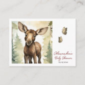 Carte D'accompagnement Cute Moose Genre Neutral Livres pour bébé (Dos)