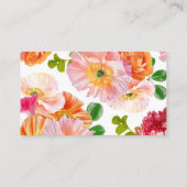 Carte D'accompagnement Cute orange et rose vif Floral Combien de baisers (Dos)