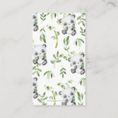 Carte D'accompagnement Cute Panda Baby shower de verdure Livres pour bébé (Dos)