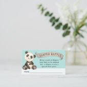 Carte D'accompagnement Cute Panda Baby shower Déchets Raffle (Debout devant)