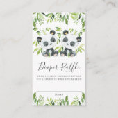 Carte D'accompagnement Cute Pandas Verdure Twin Boys Twins Diaper Raffle (Devant)