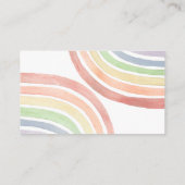 Carte D'accompagnement Cute Pastel Aquarelle Arc en ciel Baby shower (Dos)