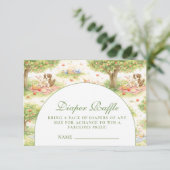 Carte D'accompagnement Cute Pastel Barnyard Celebration Diapper Raffle (Debout devant)