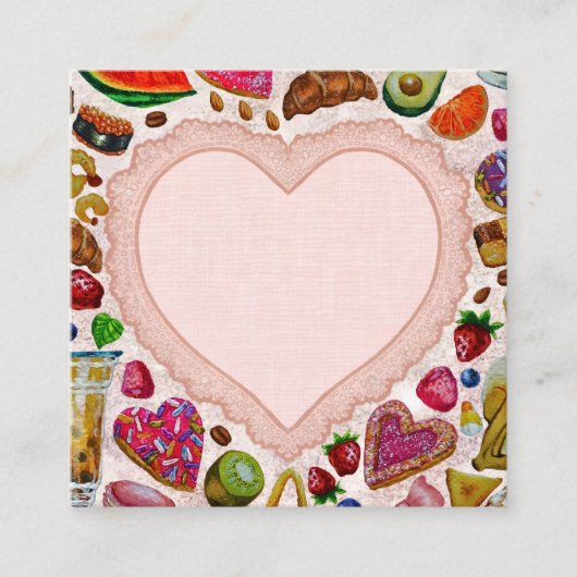 Carte D'accompagnement Cute Pastry Confections Sweets (Devant)