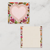 Carte D'accompagnement Cute Pastry Confections Sweets (Devant / Derrière)