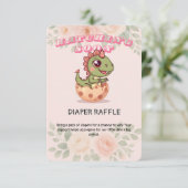 Carte D'accompagnement Cute Pink Dino Hatching Soon (Debout devant)