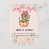 Carte D'accompagnement Cute Pink Dino Hatching Soon (Devant)