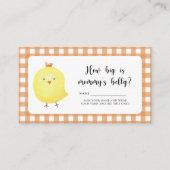 Carte D'accompagnement Cute poulet - Quelle taille a le ventre de maman ? (Devant)