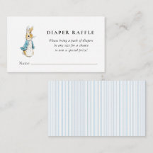 Cute Rabbit Baby boy shower diaper raffle
