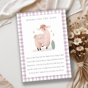 Carte D'accompagnement Cute Rose Cactus Boho Llama Livres Pour Baby showe