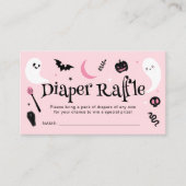 Carte D'accompagnement Cute rose Halloween Baby shower Déchets Raffle (Devant)