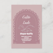 Carte D'accompagnement Cute rose mexicain Cielito Lindo Diapper Raffe (Devant)