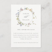 Carte D'accompagnement Cute Rustic Meadow Floral Wreath Détails du Mariag (Devant)