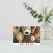 Carte D'accompagnement Cute simple Rustique Teddy Bear Demande (Debout devant)