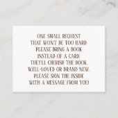 Carte D'accompagnement Cute simple Rustique Teddy Bear Demande (Dos)