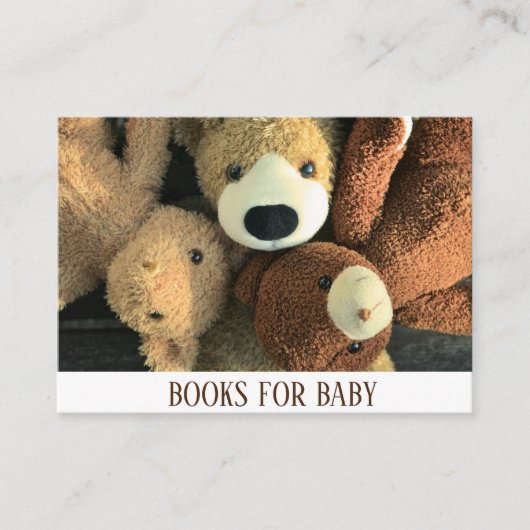 Carte D'accompagnement Cute simple Rustique Teddy Bear Demande (Devant)