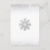 Carte D'accompagnement Cute Snowflake Blue & Silver Baby's Book Request  (Dos)