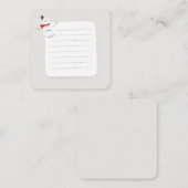 Carte D'accompagnement Cute Snowman Button Design Holiday Enclosure Card (Devant / Derrière)