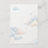 Carte D'accompagnement Cute Teddy Bear Blue Balloons Clouds Baby Boy (Dos)