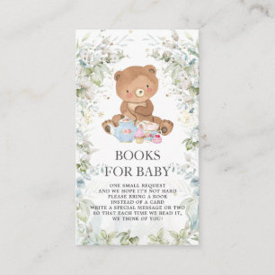 Carte D'accompagnement Cute Teddy Bear Chic High Tea Livres bébé pour béb
