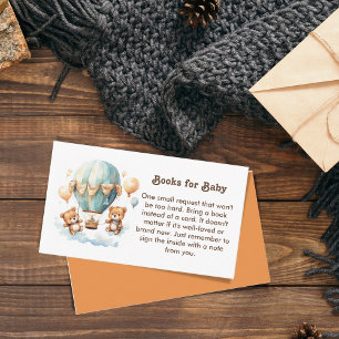 Carte D'accompagnement Cute Teddy Bear Twins baby shower Livres pour bébé
