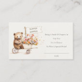 Carte D'accompagnement Cute Teddy Floral Panier Baby shower de carafe (Devant)