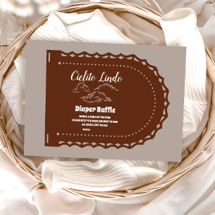 Carte D'accompagnement Cute Terracotta Cielito Lindo Diapper Raffle