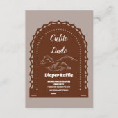 Carte D'accompagnement Cute Terracotta Cielito Lindo Diapper Raffle (Devant)