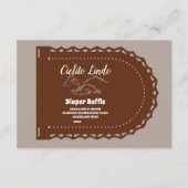 Carte D'accompagnement Cute Terracotta Cielito Lindo Diapper Raffle (Devant)