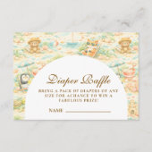 Carte D'accompagnement Cute Tropical Animal Party Diapper Raffle (Devant)