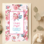 Carte D'accompagnement Cute Unicorn Rainbow Diapper Raffle