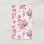 Carte D'accompagnement Cute Unicorn Rainbow Diapper Raffle (Dos)