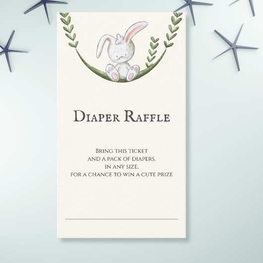 Carte D'accompagnement Cute Vertical Lapin Blanc Rabbit Déchets Raffin