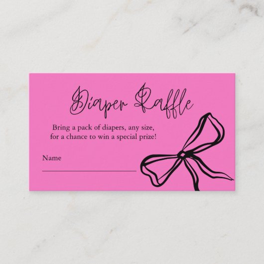 Carte D'accompagnement Cute Vintage Pink Black Bow Déchets (Devant)