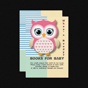 Carte D'accompagnement Cute Whimsical Baby shower de Chouette Rose