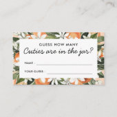 Carte D'accompagnement Cutie Baby shower Combien De Cuties Sont Dans Le J (Devant)