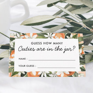 Carte D'accompagnement Cutie Baby shower Combien De Cuties Sont Dans Le J