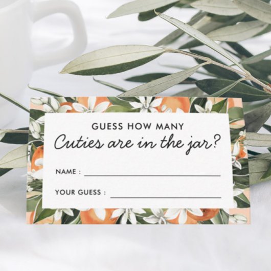 Carte D'accompagnement Cutie Baby shower Combien De Cuties Sont Dans Le J